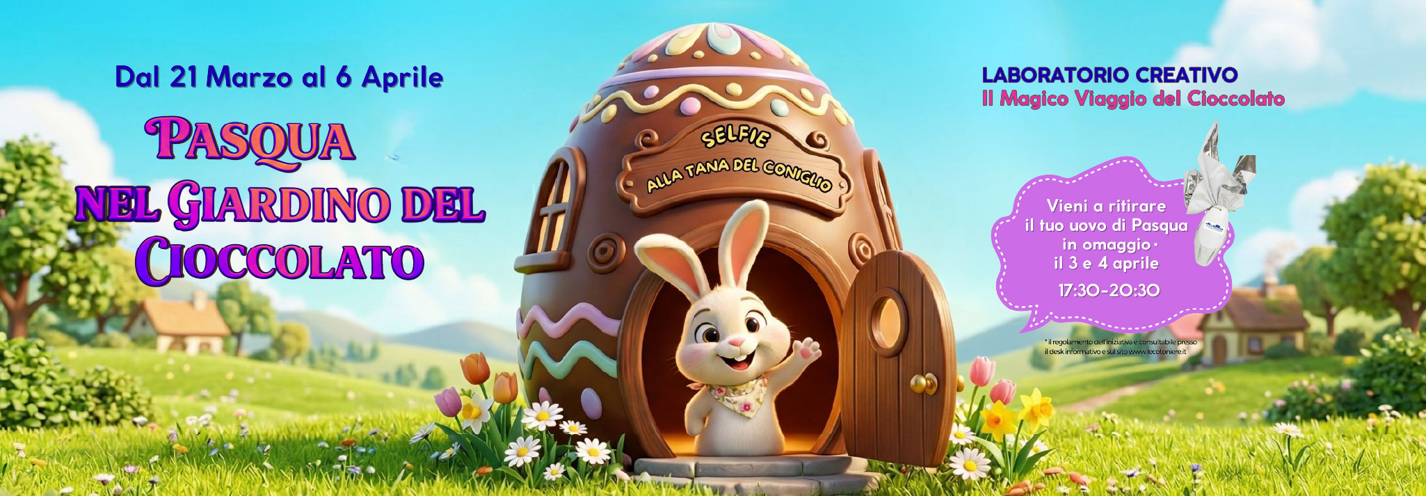 Al momento stai visualizzando Pasqua nel giardino di cioccolato.